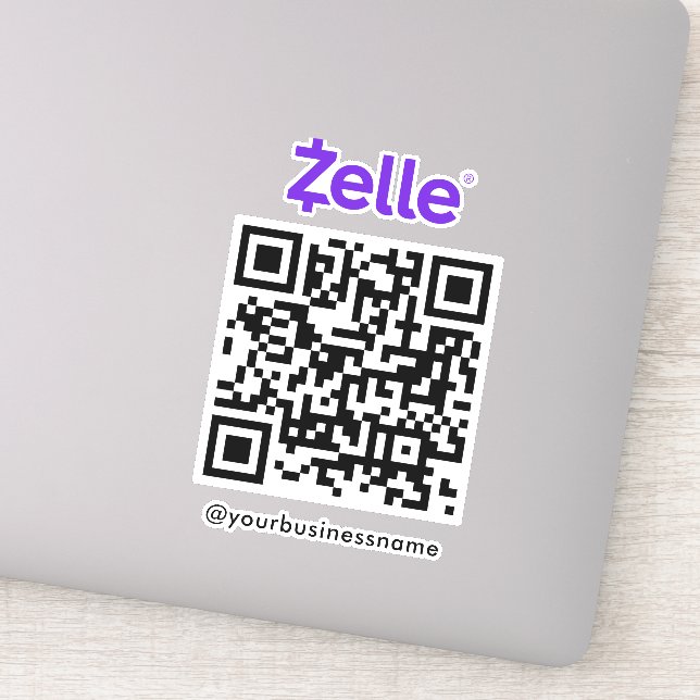 Adesivo Verificação de Pagamento do Código QR Zelle para P (Detalhe)