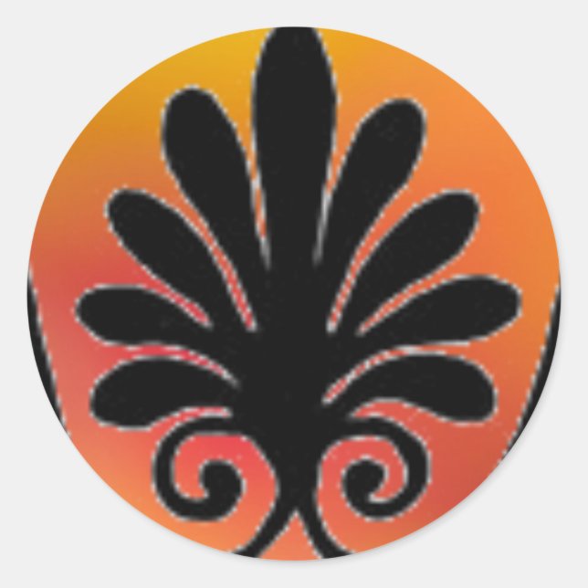 Adesivo vermelho e laranja (Frente)