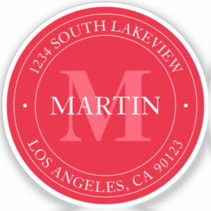 Adesivo Vermelho Moderno Elegante