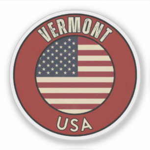 Adesivo Vermont Estados Unidos da América 