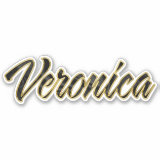 Adesivo Veronica black gold Lettering Aufkleber Sticker