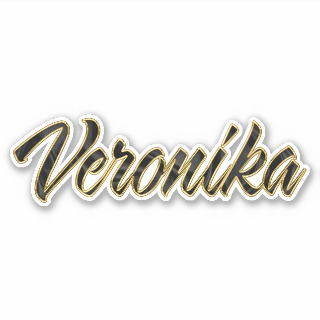 Adesivo Veronika black gold Lettering Aufkleber Sticker (Frente)