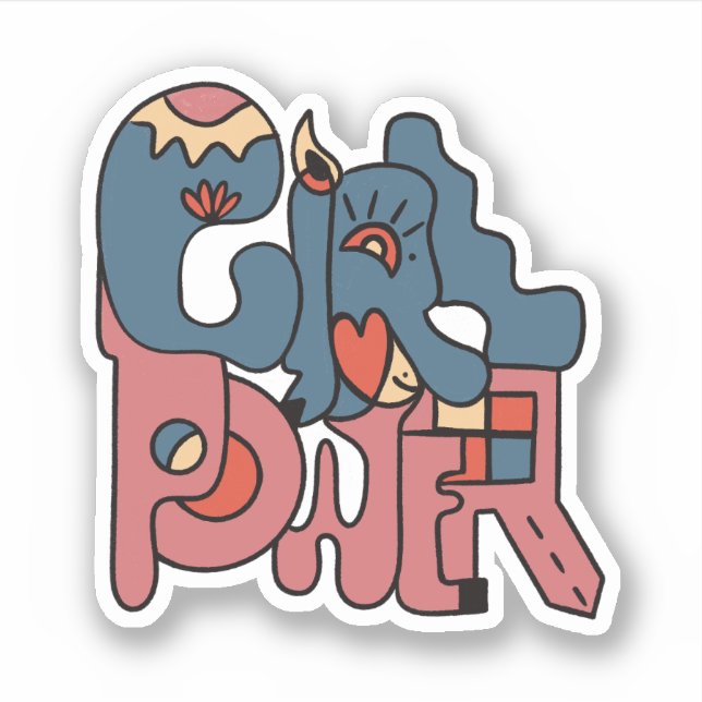 Adesivo Versão Escura de Energia Menina (Frente)