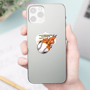 Adesivo Versículo Bíblico de Beisebol Fireball Filipenses 