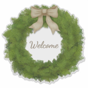 Adesivo Vertical Cypress Wreath com Arco Personalizado Nam