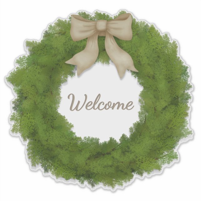 Adesivo Vertical Cypress Wreath com Arco Personalizado Nam (Frente)