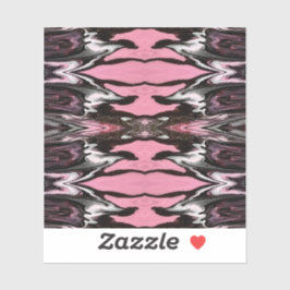 Adesivo Vertigo Abstract Red Black Silver Fluid Art