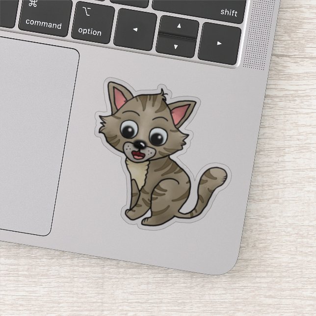 Adesivo Verwunderte Katze (Detalhe)