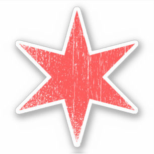 Adesivo vestido de estrela da bandeira de Chicago