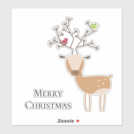 Adesivo Vestido de Natal com Pássaros