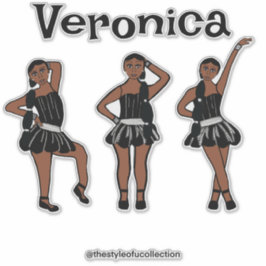 Adesivo Vestido Prateado Preto nº 1