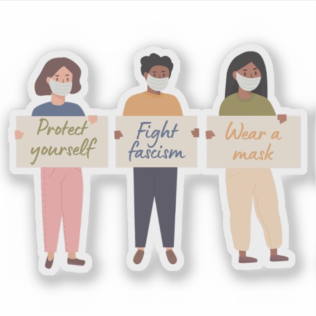 Adesivo Vestir um Estilo de Sinal de Máscara (Frente)