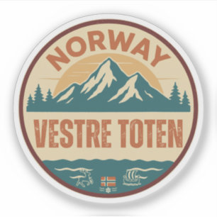 Adesivo Vestre Toten, Norge Noruega