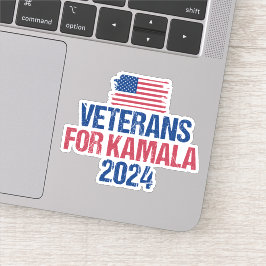 Adesivo Veteranos para o Laptop eleitoral de Kamala 2024