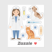Veterinária Menina Com Cachorrinho Gato E Coisas D