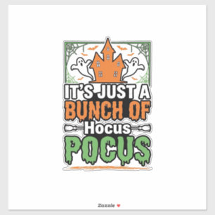 Adesivo Vetor de design de citação de Halloween Hocus Pocu
