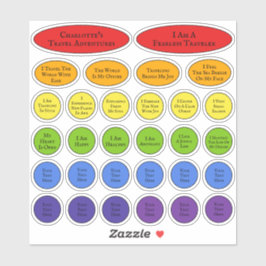 Adesivo Viagem Arco-Íris Afirmações Modelo De 30