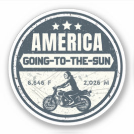 Adesivo Viagem de moto pela Going-to-the-Sun Road montana