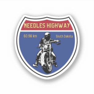 Adesivo viagem de moto pela needles highway em south dakot