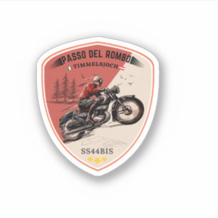 Adesivo Viagem de moto Timmelsjoch - passo del rombo