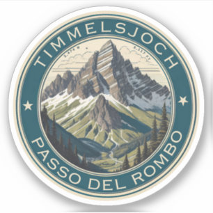 Adesivo Viagem de moto Timmelsjoch - passo del rombo