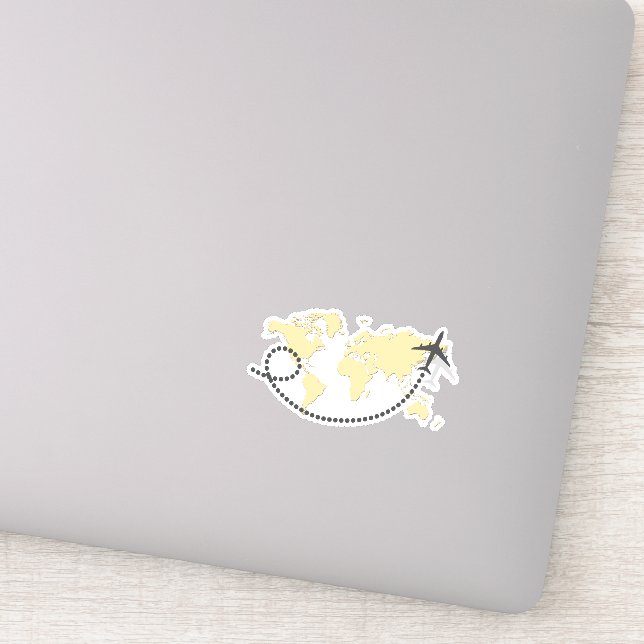 Adesivo viagem de vamos da ilustração mundial (Detalhe)