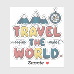 Adesivo Viagem do mundo