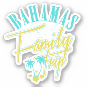 Adesivo Viagem Familiar das Bahamas Sticker Cruise
