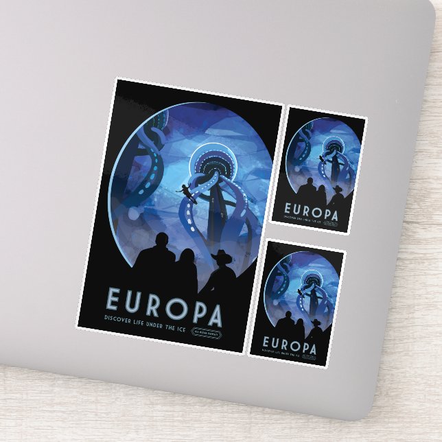 Adesivo Viagem Sci-Fi, Lua Europa (Detalhe)