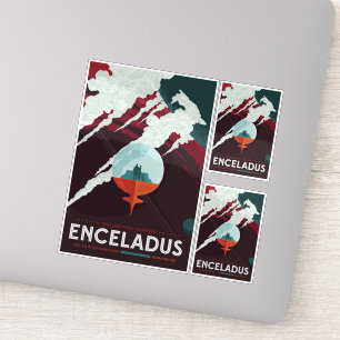 Adesivo Viagem Sci-Fi, Moon Enceladus