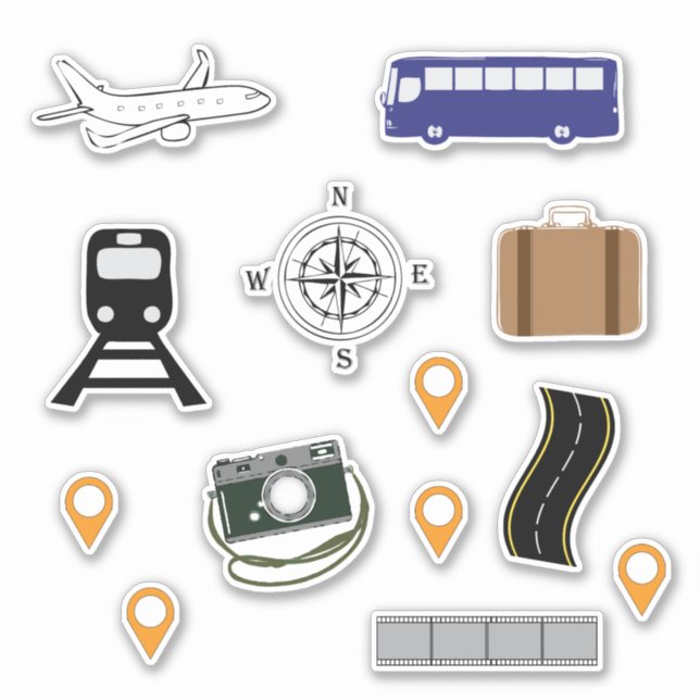 Adesivo Viagem Stickers Pack (Frente)
