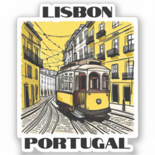 Adesivo Viagem Vinil Sticker de Lisboa Portugal