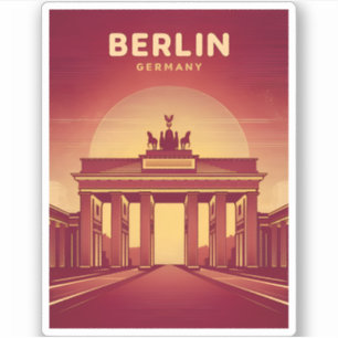 Adesivo Viagens vintage Berlin Brandenburg Gate Alemanha