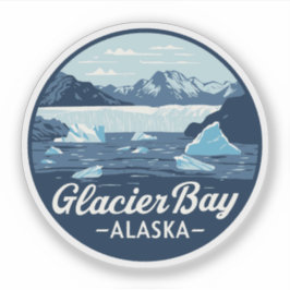 Adesivo Viagens vintage Glacier Bay Alaska