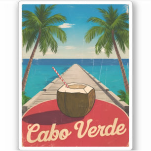 Adesivo Viagens vintage Ilhas Cabo Verde - Gráfico Retroat