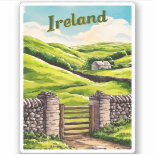 Adesivo Viagens vintage Irlanda - Países Retrospectivos