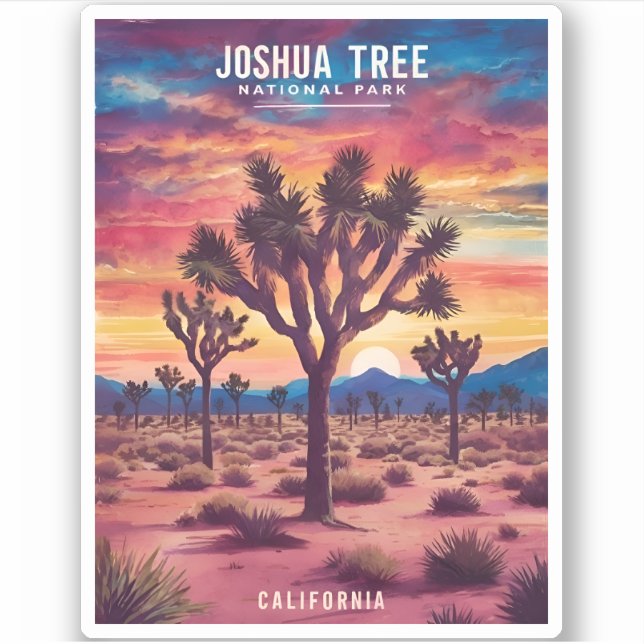 Adesivo Viagens vintage Joshua Tree National Park Retro (Frente)