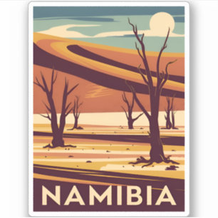 Adesivo Viagens vintage Namíbia África - Gráfico Retroativ