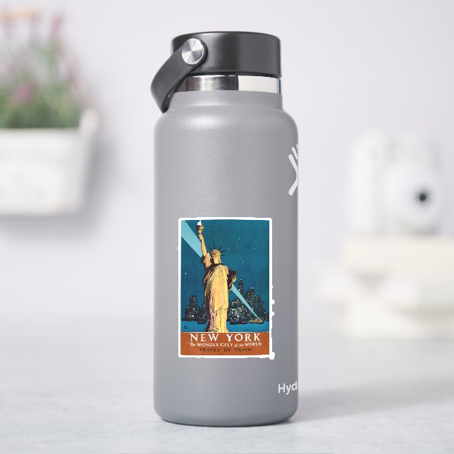 Adesivo Viagens vintage Para Nova Iorque (HidroFlask)