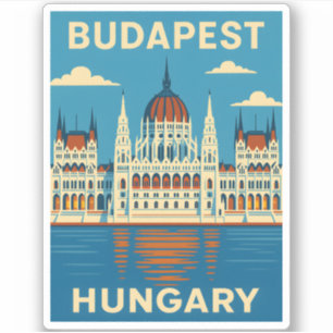 Adesivo Viagens vintage Retroativa Budapeste Hungria Cênni
