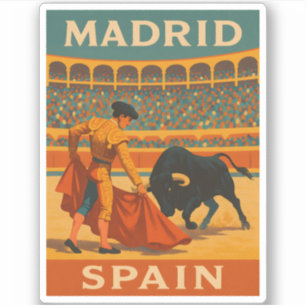 Adesivo Viagens vintage Retroativa da Espanha de Madrid