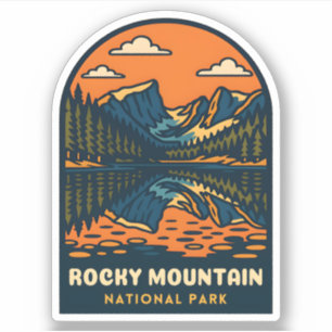 Adesivo Viagens vintage Rocky Mountain National Park Retro