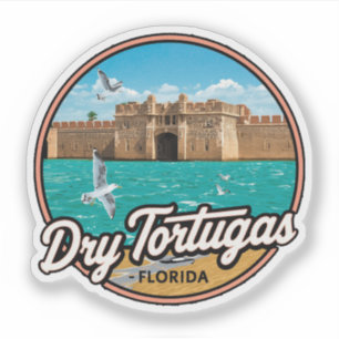 Adesivo Viagens vintage Seca Tortugas Flórida