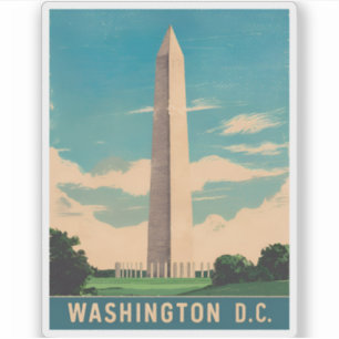 Adesivo Viagens vintage Washington Monumento Retroativo