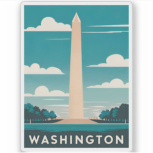 Adesivo Viagens vintage Washington Monumento Retroativo