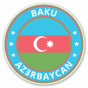 Adesivo Viajante Global - Baku, Azǝ Rbaycan   Azerbaijão