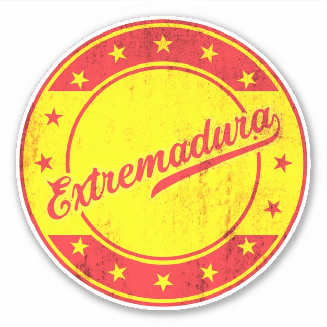 Adesivo Viajante global - Extremadura, Espanha (Frente)