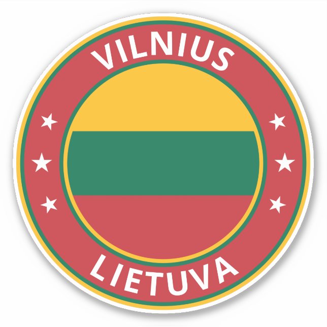 Adesivo Viajante Global - Vilnius, Lietuva | Lituânia (Frente)