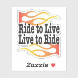 Adesivo Viaje ao Vivo para Viver Dizendo Ride Biker