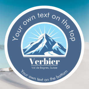 Adesivo Vias de esqui de suiça Verbier Val de Bagnes